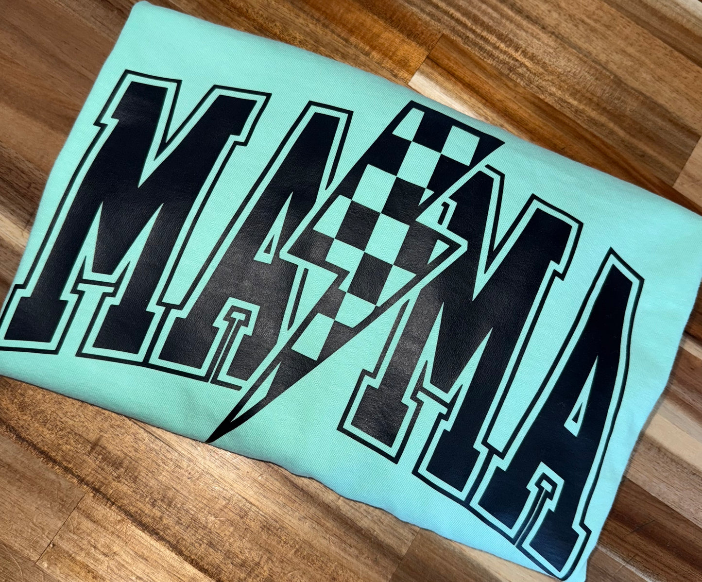 CHECKERED MAMA TEE