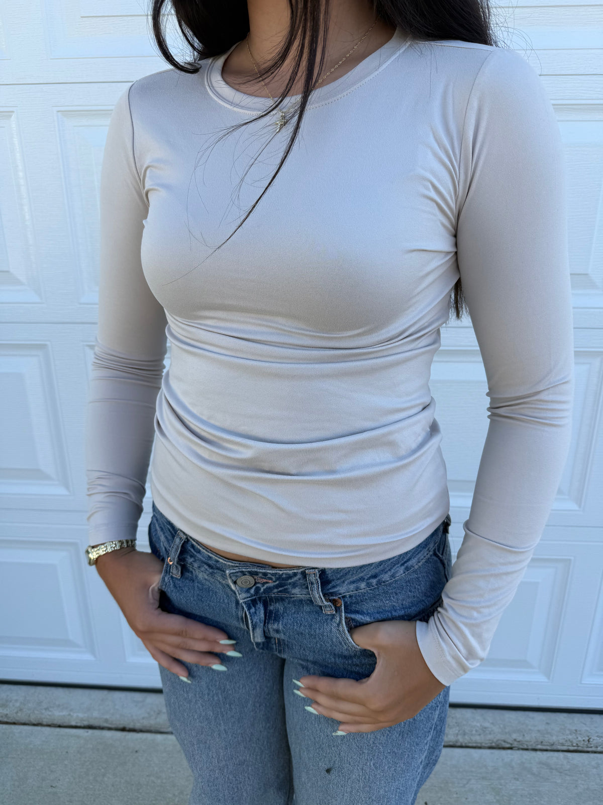 Ash Mocha Basic Long Sleeve
