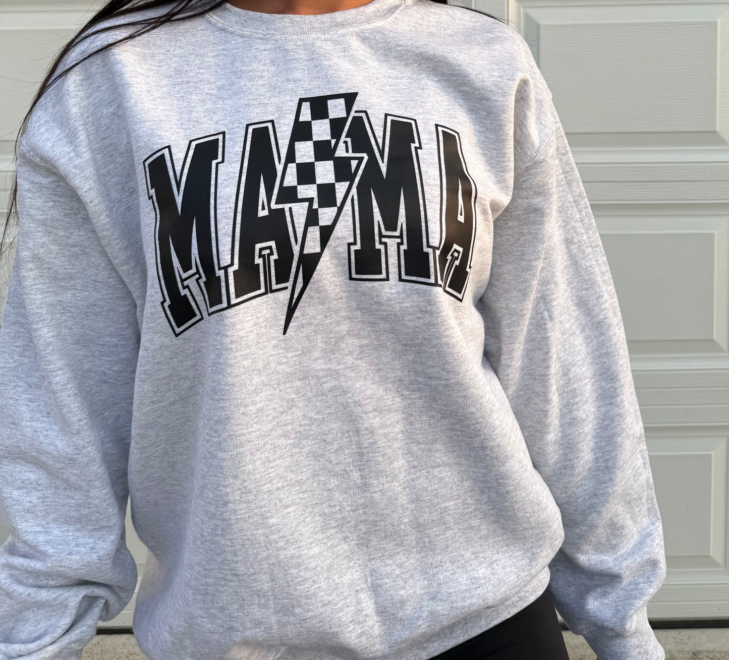 Checkered Mama Crewneck