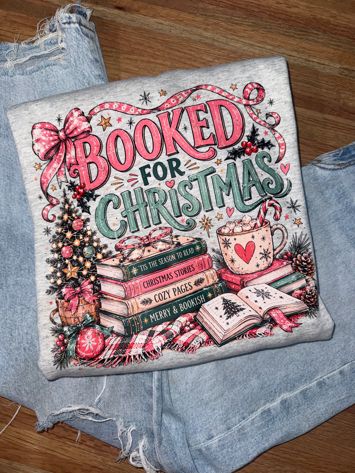 All Booked For Christmas Crewneck