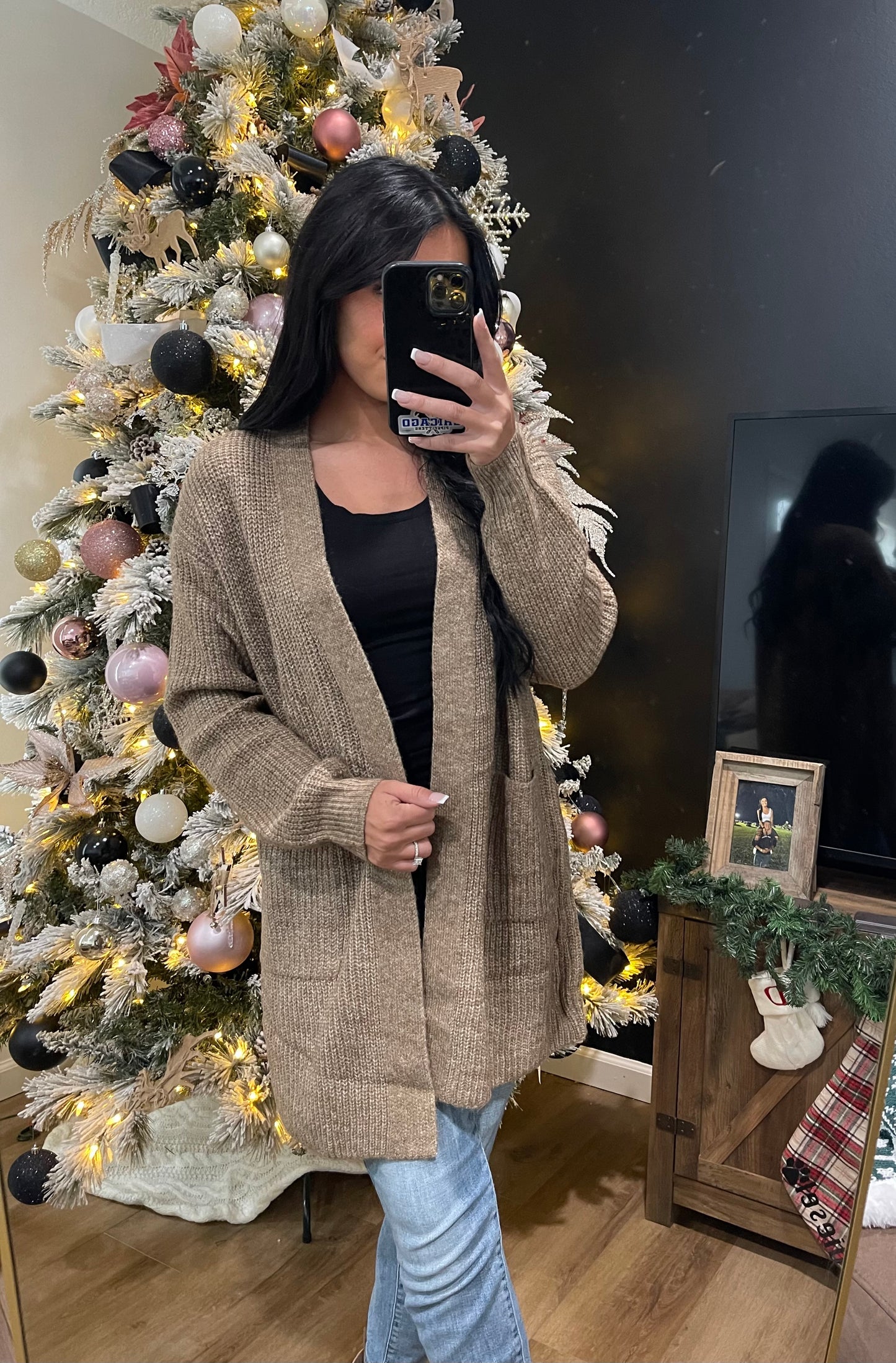 Mocha Relaxed Cardigan