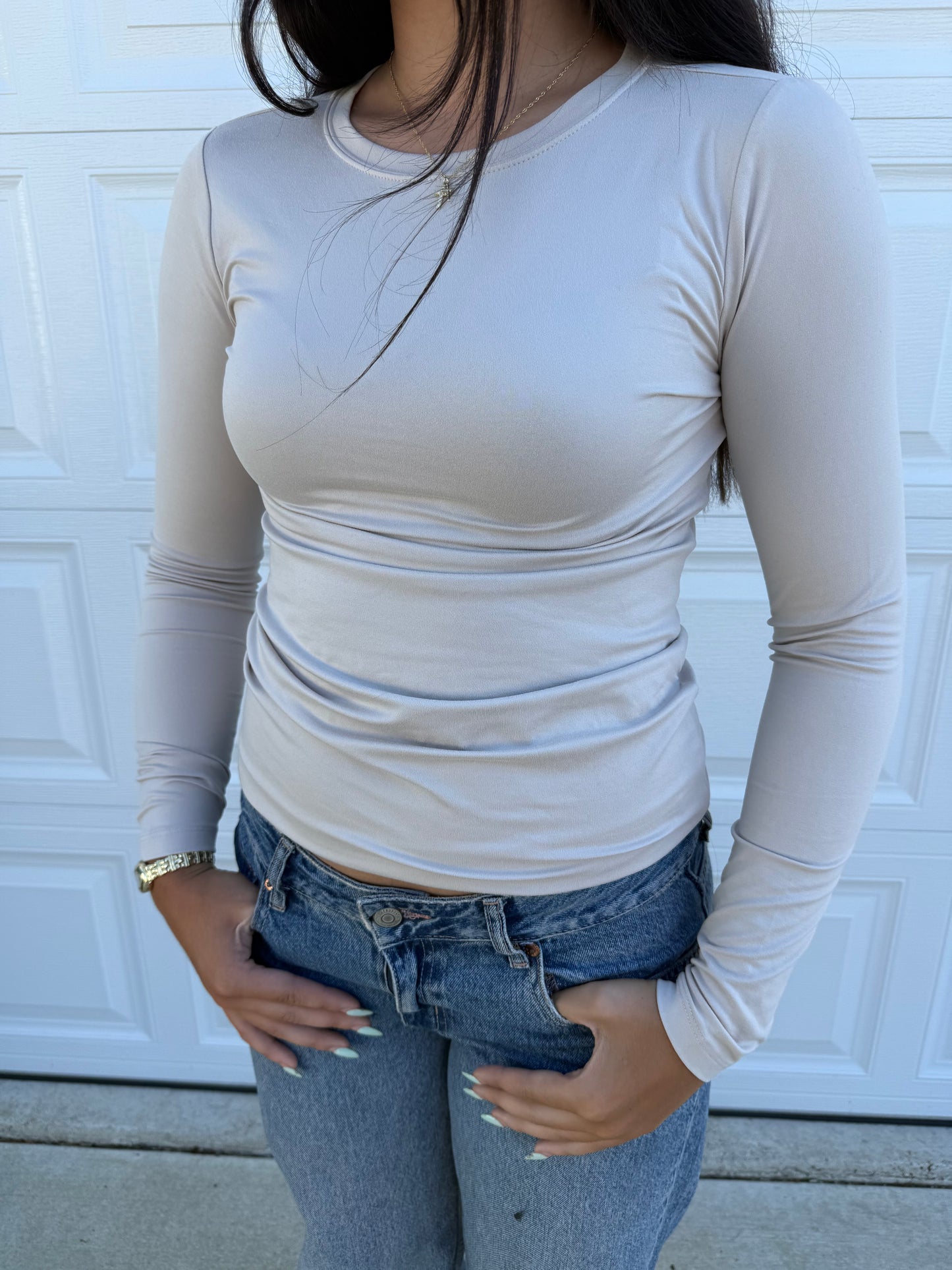 Ash Mocha Basic Long Sleeve