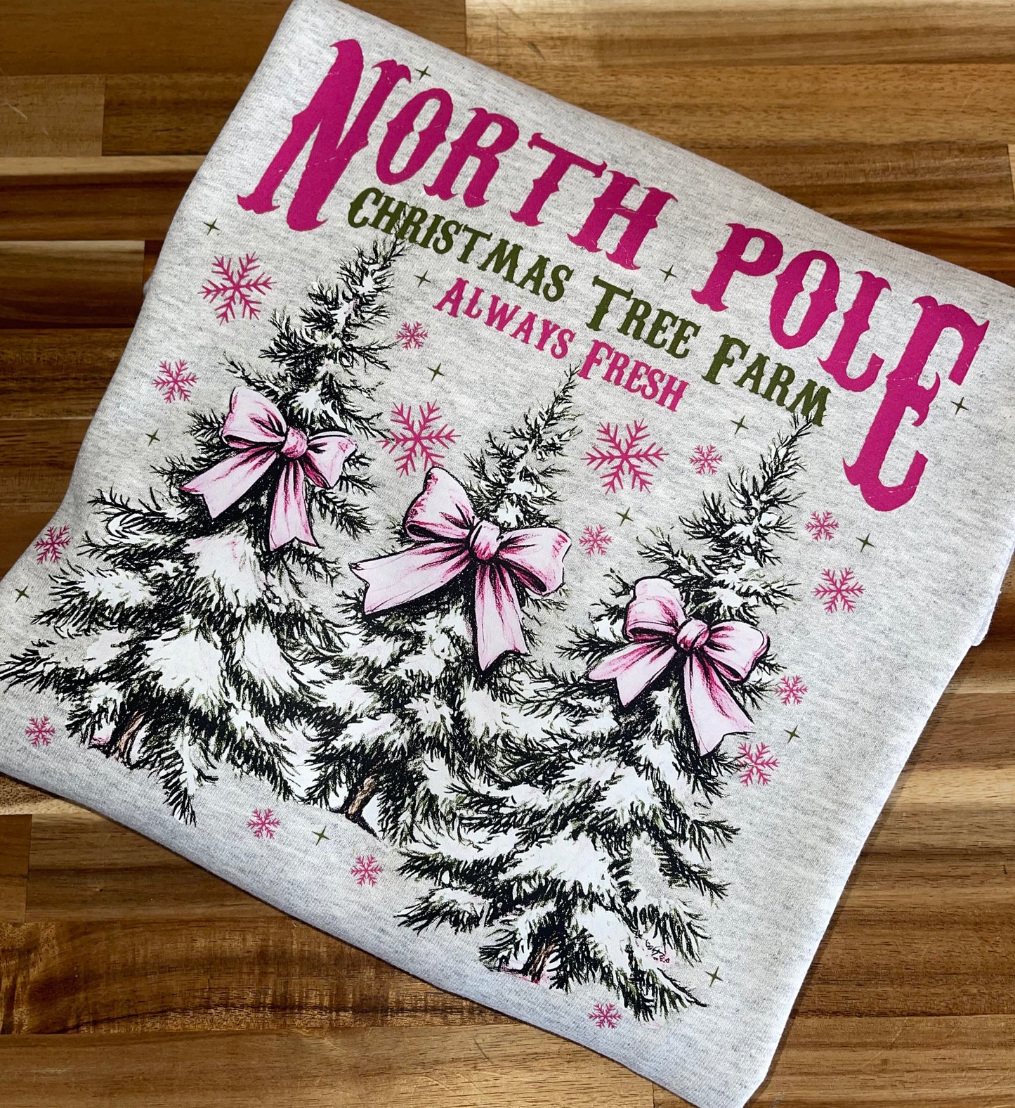 North Pole Christmas Tree Crewneck