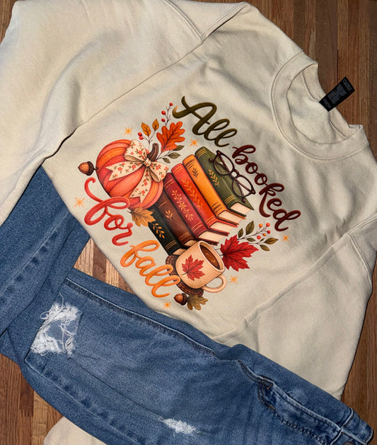 All Booked For Fall Crewneck