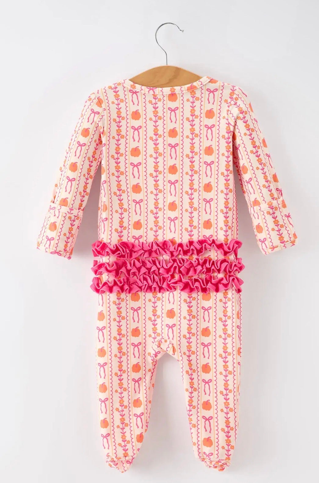 Pumpkin Bow Footie