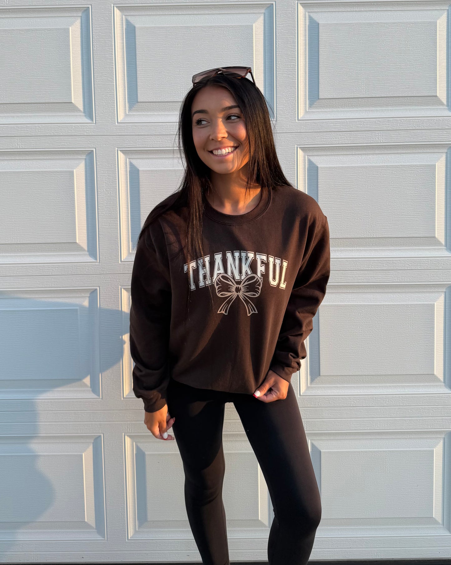 Thankful Crewneck In Chocolate