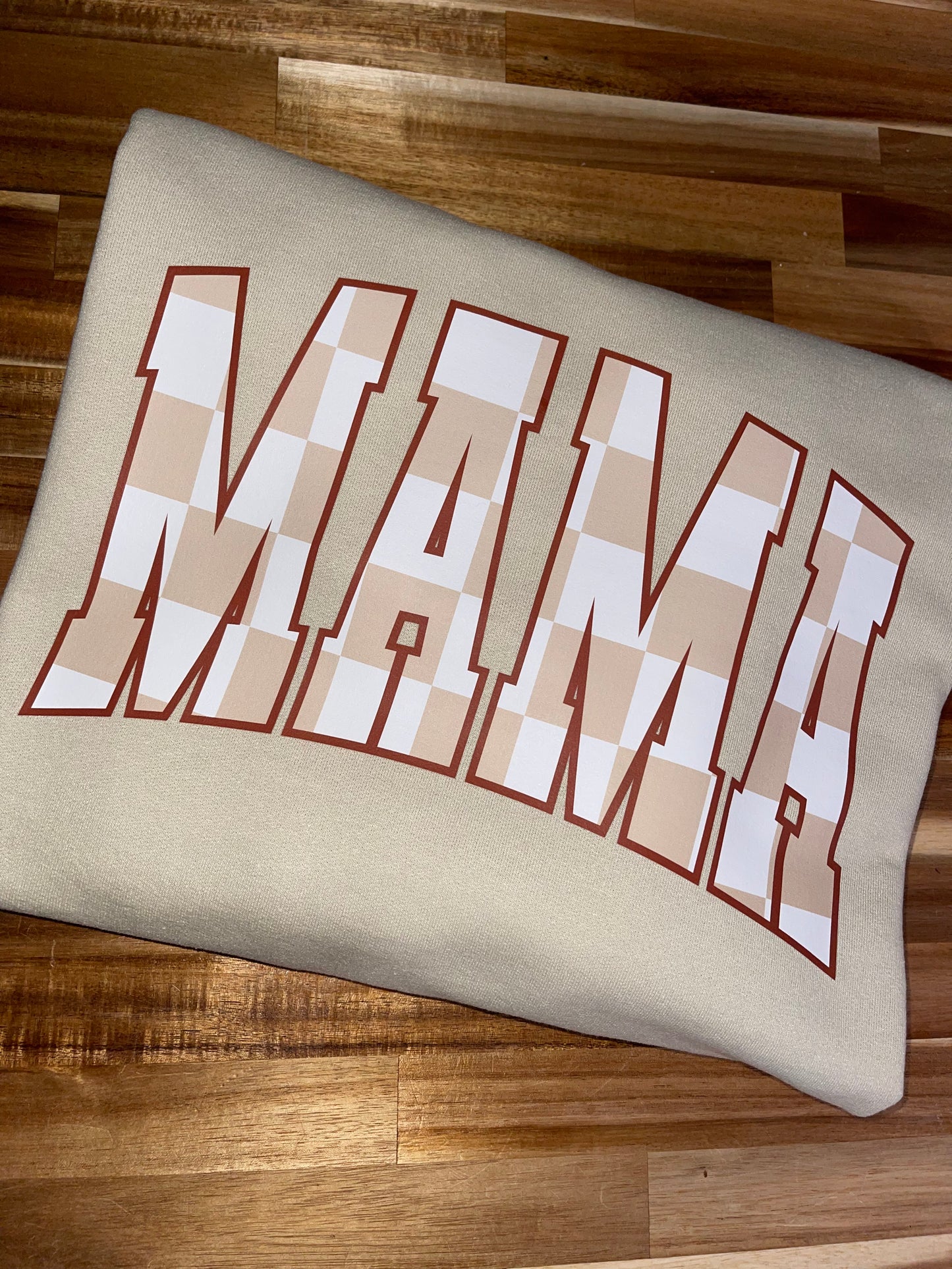 Mama Checkered Crewneck