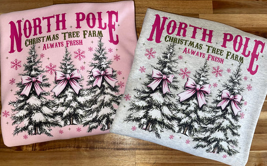 North Pole Christmas Tree Crewneck