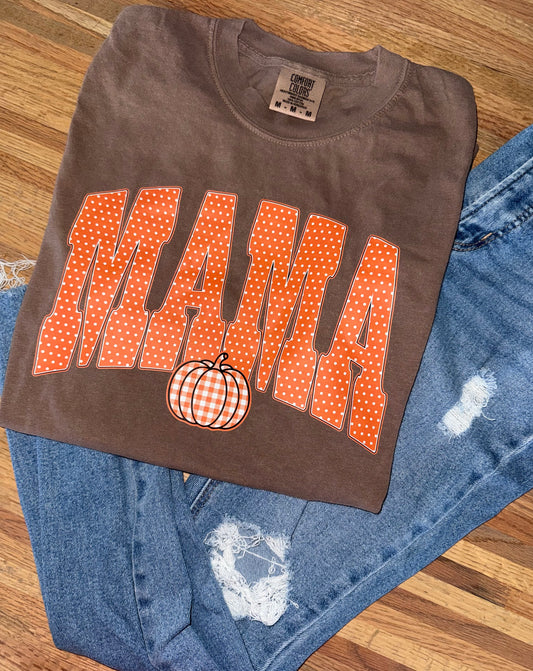 Mama fall polkadot tee￼