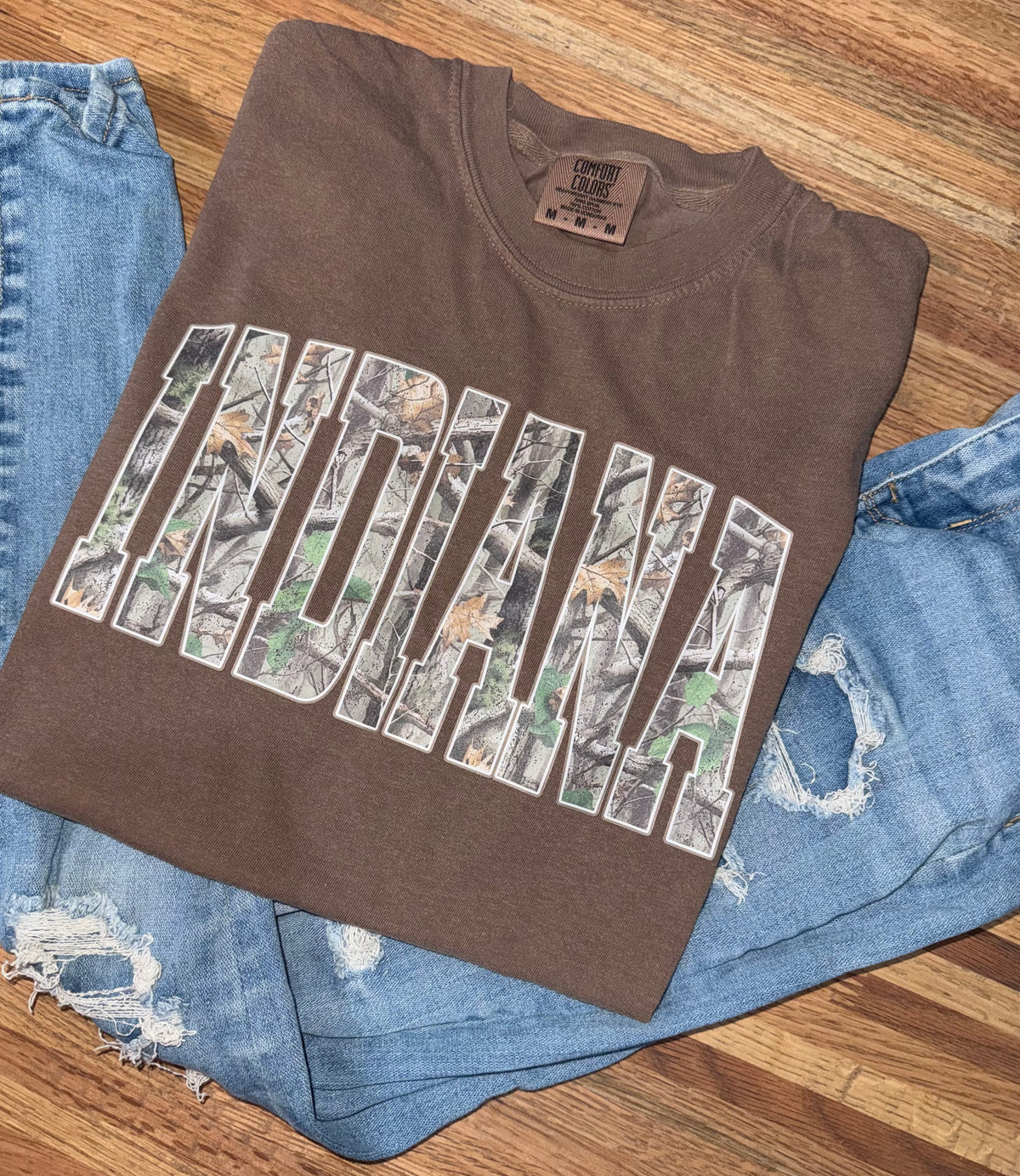 Camo Indiana Comfort Colors Tee