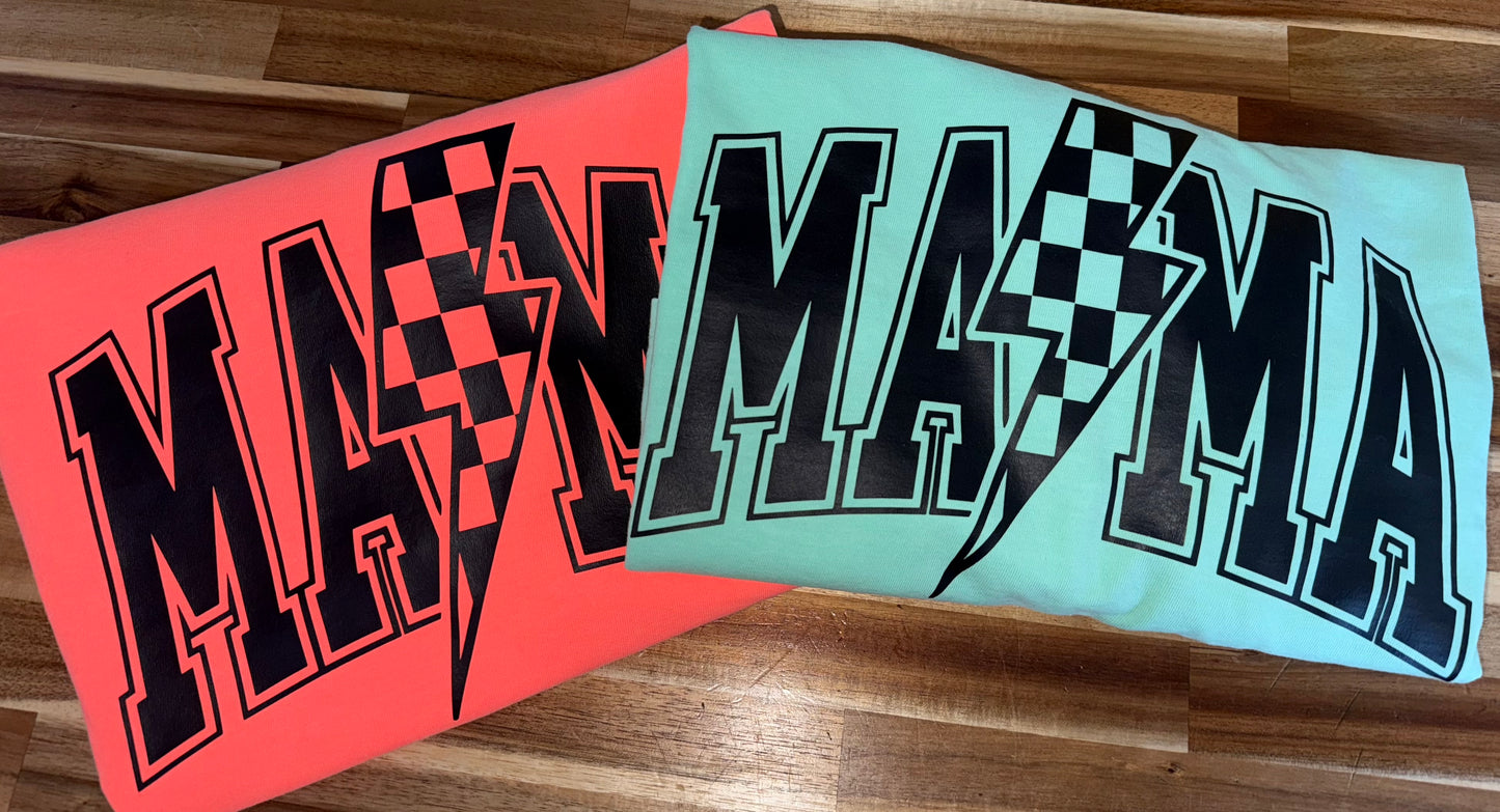 CHECKERED MAMA TEE