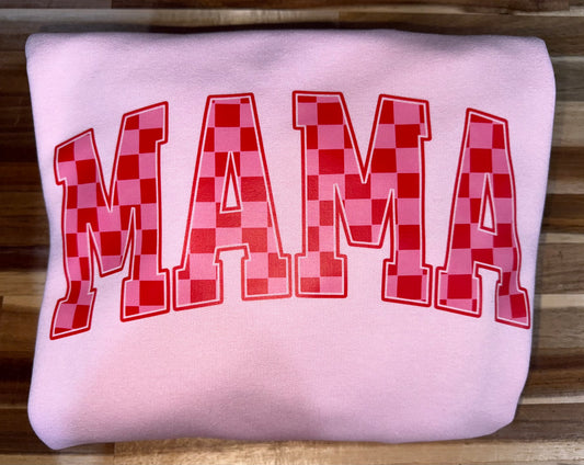 Valentine Checkered Mama Crewneck