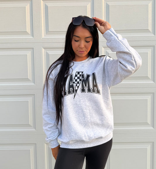 Checkered Mama Crewneck