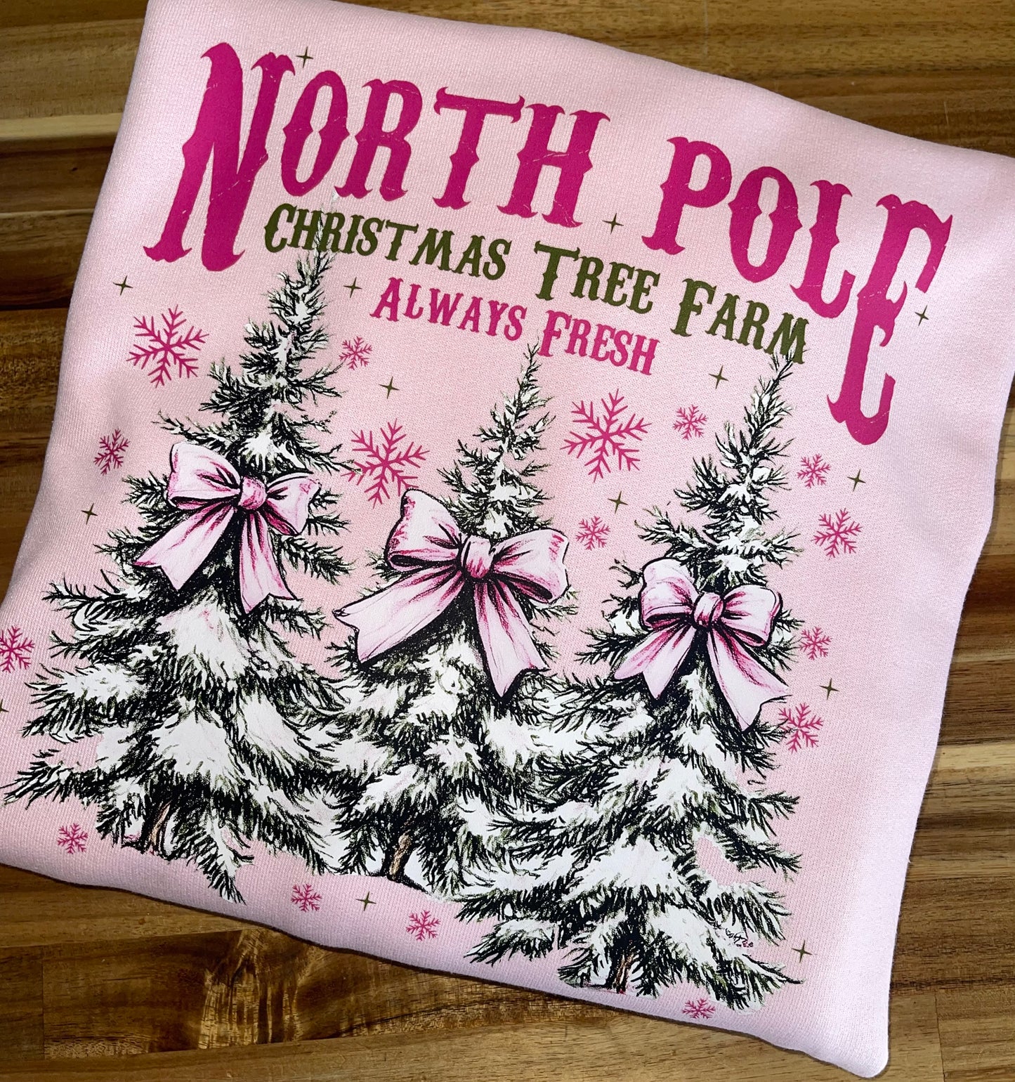 North Pole Christmas Tree Crewneck